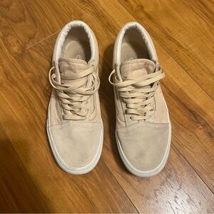 Vans Beige Canvas Sneakers Old Skool